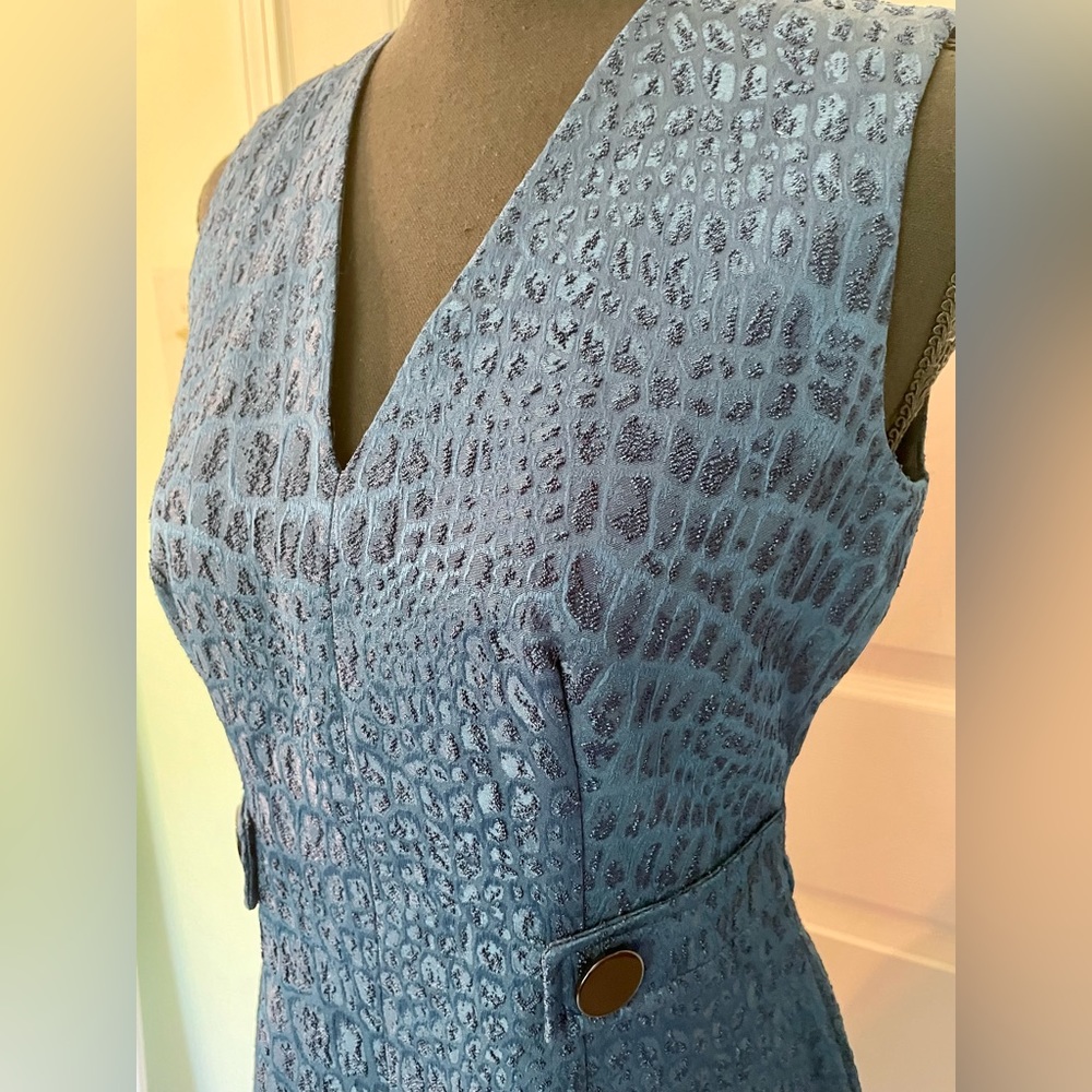 Anne Klein Jacquard Sleeveless Fit & Flare Dress